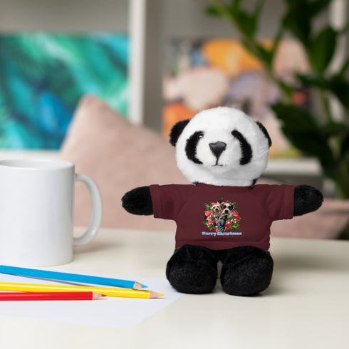 Custom Photo Festive Poinsettia Stuffed Animals with Tee